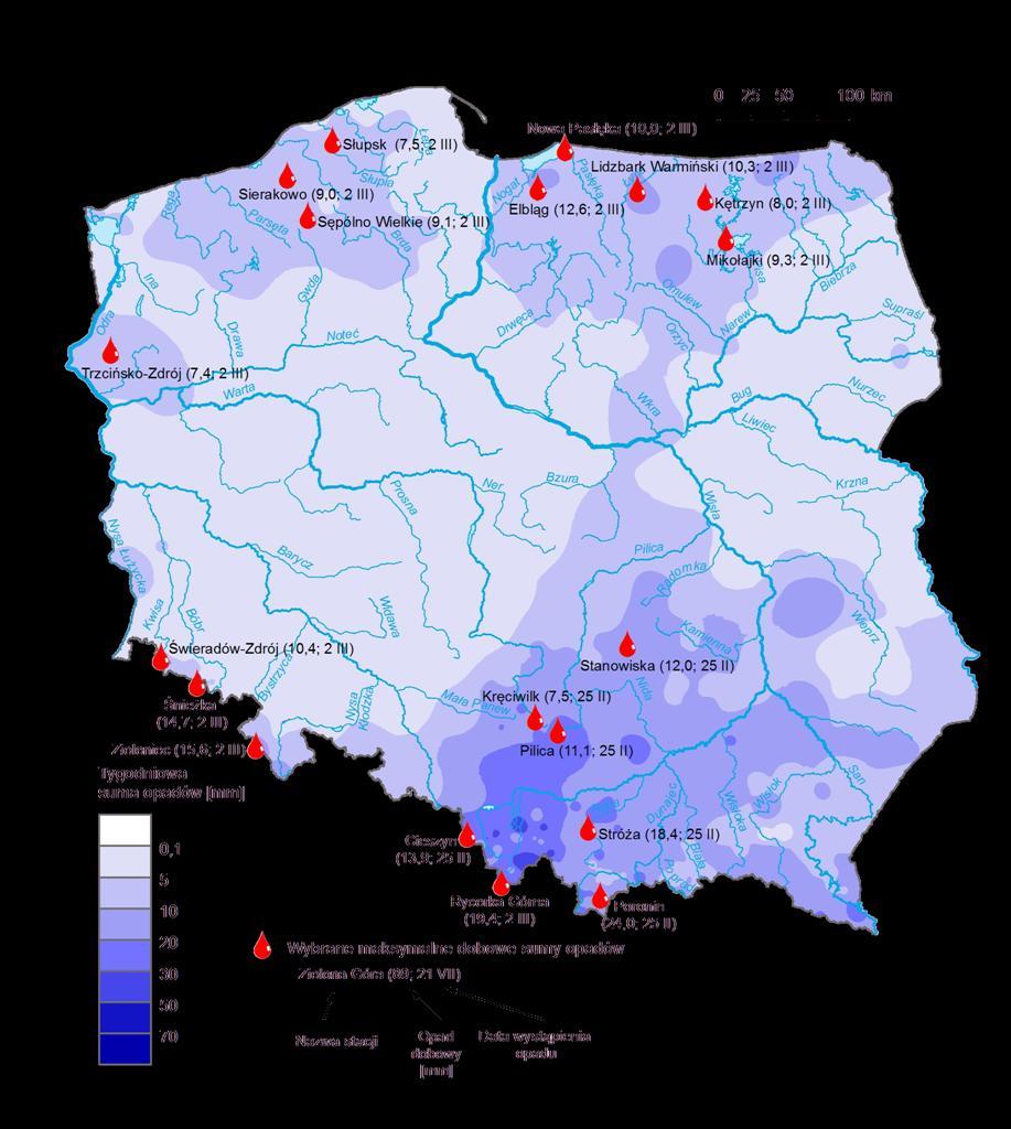 maksymalne dobowe sumy opadów