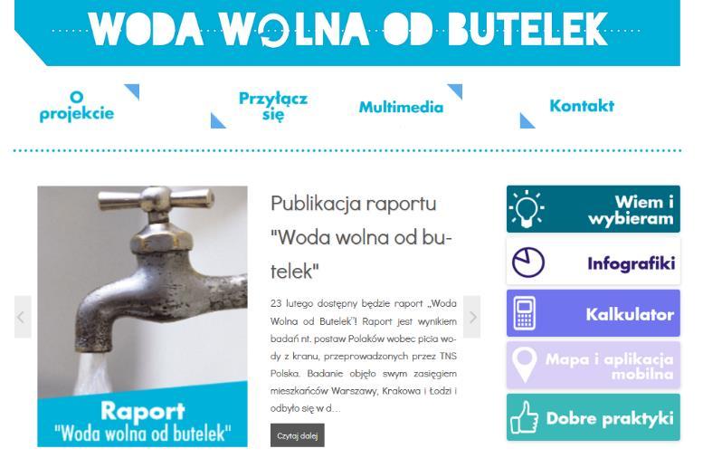 Woda Wolna od Butelek Działania Strona woda.sendzimir.org.