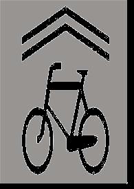 sierżant rowerowy) kierunek i sugerowany tor ruchu rowerowego : Wskazuje tor i kierunek jazdy rowerem.