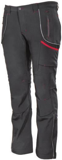 SOLON Trousers black KOD: P71003 44 46 48 50 52 54 56 58 60 Izolowane termicznie spodnie softshell wodoodporny i wiatroodporny