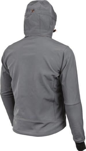 new RUFUS Jacket grey KOD: P90004 S M L XL 2XL 3XL Kurtka softshell z kapturem elementy odblaskowe dla