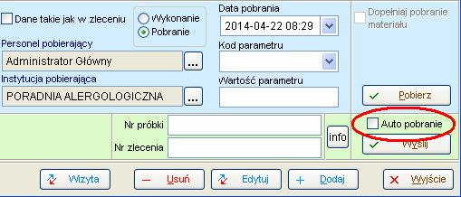 Na formatce Zlecenia do wykonania została dodana obsługa parametru AUTO_DATA_ZLEC_WYK, dzięki czemu możliwa jest automatyczna aktualizacja daty pobrania/wykonania na formatce. 8.