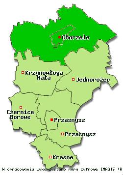Opisywana jednostka samorządu terytorialnego obejmuje obszar o powierzchni 371,53 km 2.