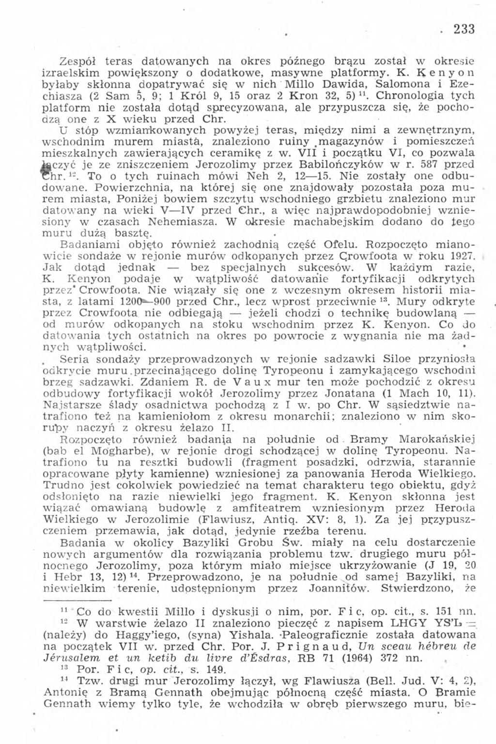 233 Zespół teras datowanych na okres późnego brązu został w okresie izraelskim powiększony o dodatkowe, masywne platformy. K.