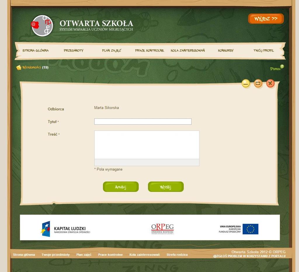 przykładzie poniżej). Wyświetlane są wówczas wszystkie prace do wykonania z wybranego przedmiotu.