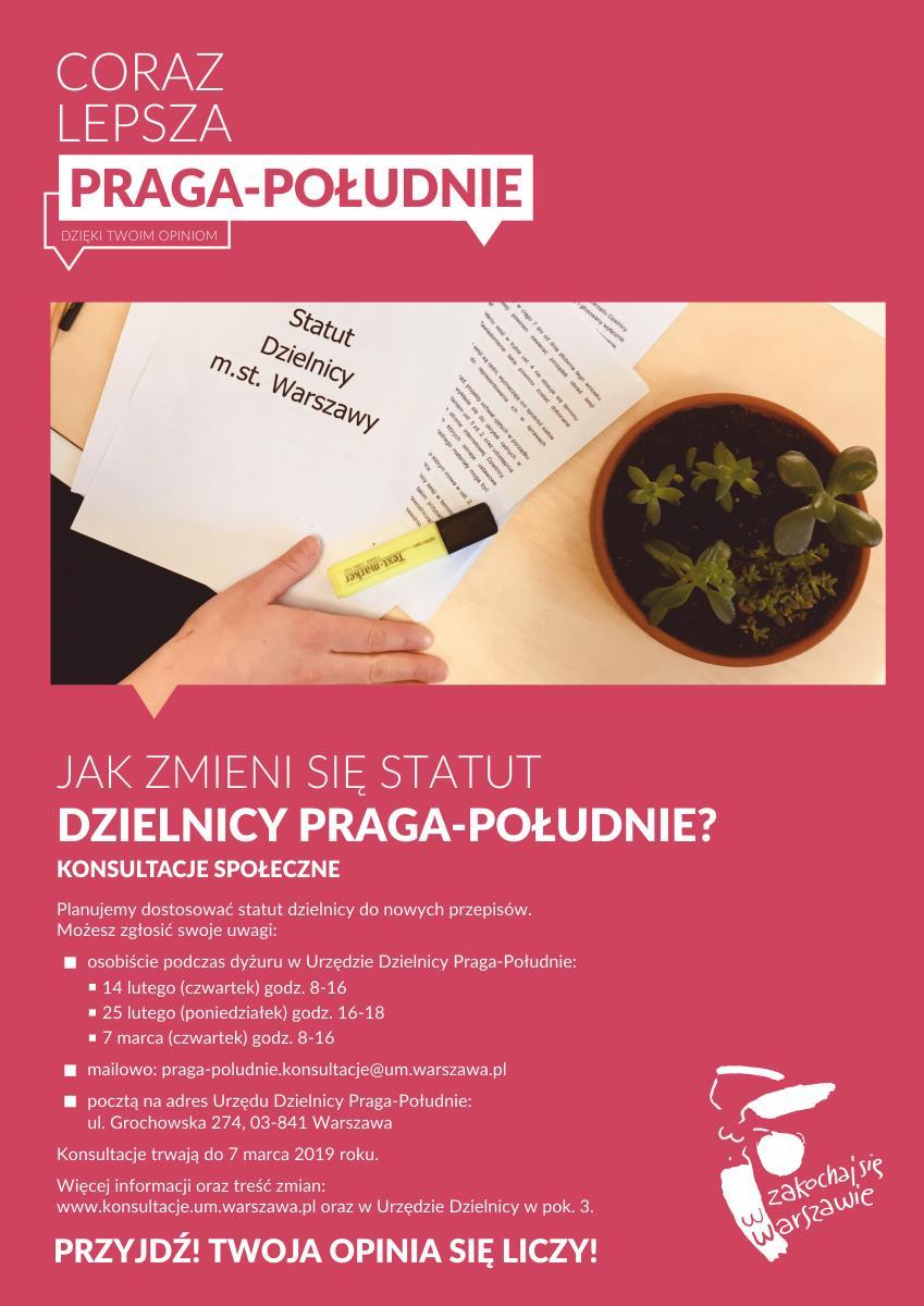 AKCJA INFORMACYJNA Informacja o konsultacjach została opublikowana na platformie konsultacji społecznych m.st. Warszawy www.konsultacje.um.warszawa.