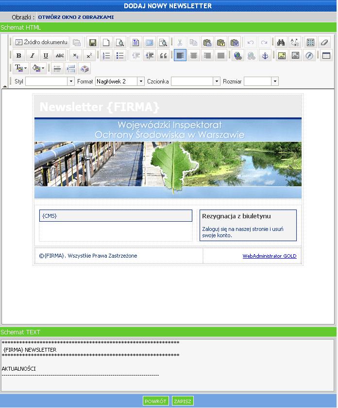 Skomponuj nowego e-mail a 1.2.