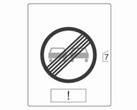 Prowadzenie i użytkowanie 209 Ograniczenia prędkości i znaki zakazu wyprzedzania ograniczenie prędkości zakaz wyprzedzania koniec ograniczenia prędkości koniec zakazu wyprzedzania Znaki dotyczące