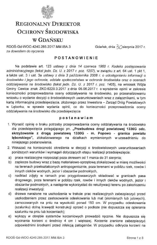 3. Decyzje / Warunki / Uzgodnienia ZA