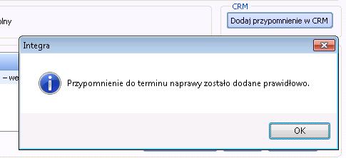 Zakres zleconych prac może być uzupełniany poprzez wybór pozycji ze słownika usterek lub poprzez wybór jednej z usług dostępnych w bazie danych.