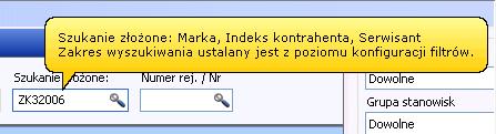 Zakres przeszukiwanych pól przez filtr szukania złożonego może być