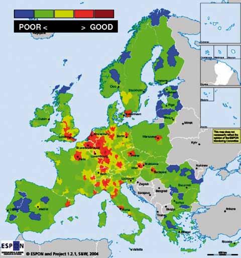 struktury związany jest z jej jakością. Jakość infrastruktury szacowana jest na podstawie jej potencjału i kosztu transportu pomiędzy regionami (Rys. 2).