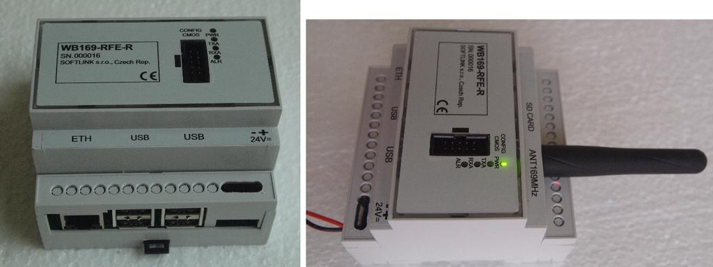 port Ethernet 10/100 Mb/s - hlavní komunikační port pro přenos zpráv do centrální aplikace po IP-síti; port COM/CMOS 115 khz - konfigurační port modulu; 4 porty typu USB 2.