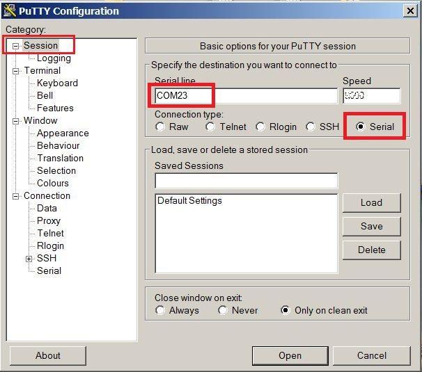 Číslo sériového portu zjistíme u OS Windows pomocí Správce zařízení (Ovládací panely/systém/správce zařízení) tak, že