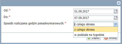 Rozliczanie godzin ponadwymiarowych 5.