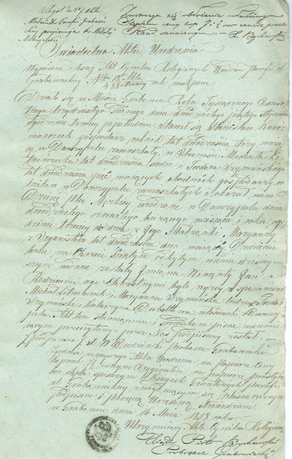 13 Dokument 12 Rok 1858, 16 maja.