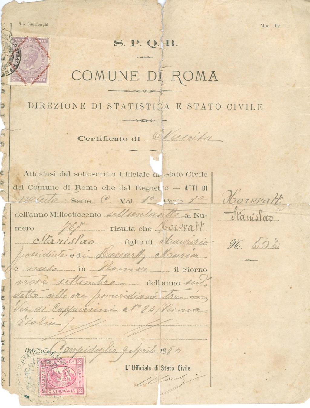 15 Dokument 14 Rok 1880, 9 kwietnia.