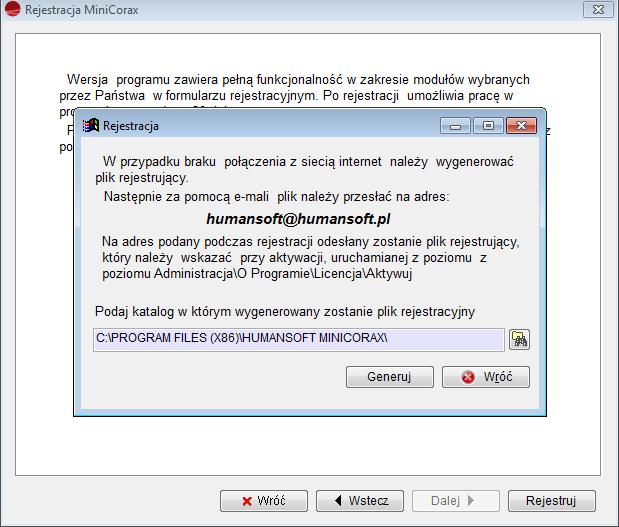 Uzytkownicy nie posiadajacy dostępu do internetu W sytuacji, kiedy użytkownik nie ma dostępu do Internetu, została przygotowana możliwośd rejestracji i aktywacji programu za pomocą pliku