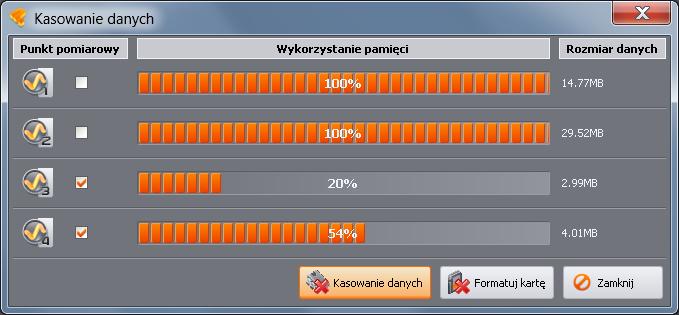 Instrukcja obsługi programu Sonel Analiza 4 Kolejne informacje dotyczą rejestracji: STATUS ANALIZATORA: podaje czy analizator jest w stanie rejestracji, NUMER KONFIGURACJI aktualnie wybrana