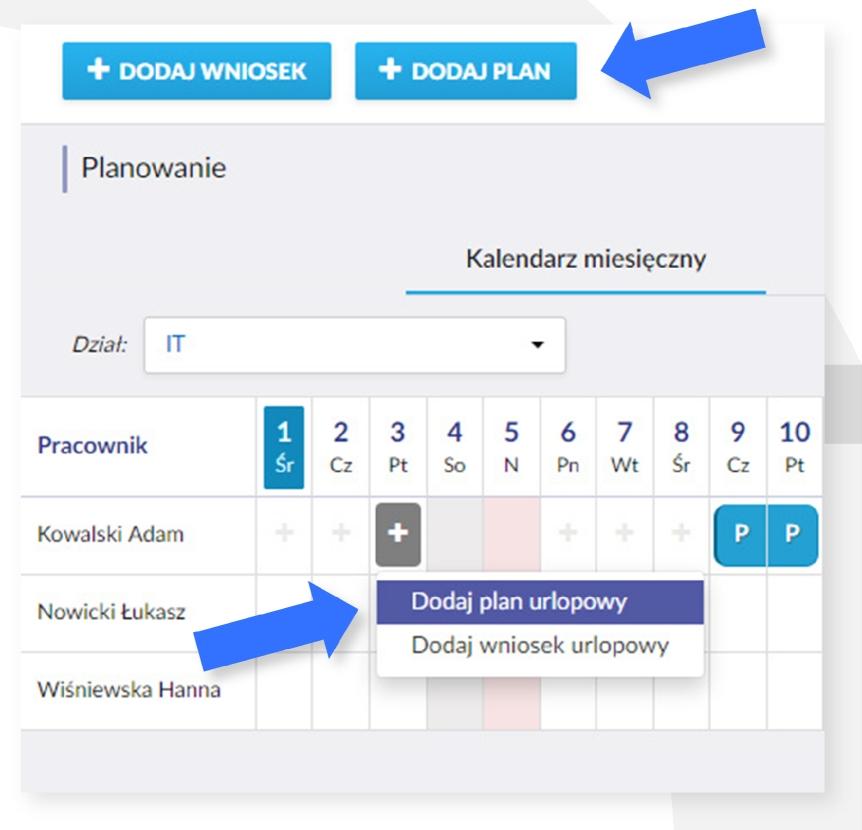 UWAGA: Same plany urlopowe nie gwarantują udzielenia zgody na urlop pracownika.
