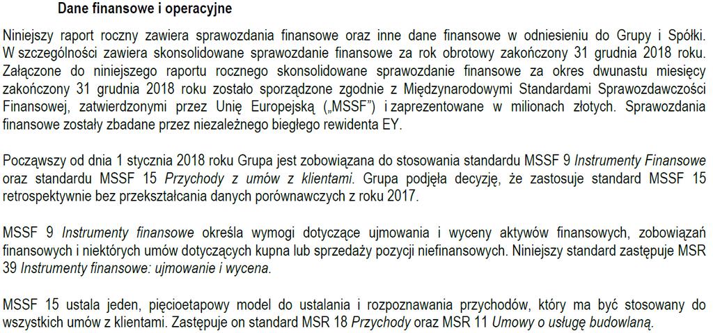 3 Cyfrowy Polsat, raport za 2018 rok
