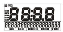 DISTANCE CALORIE PULSE Całkowity dystans od 0,00 do 99,99 KM lub MILE. Użytkownik może ustawić odległość docelową, naciskając przycisk SET. Każde zwiększenie wynosi 0,1 KM lub MILE.