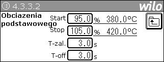 Nr menu/ wyświetlacz Opis Parametry ustawień/funkcje Ustawienie fabryczne Wywołanie przez: Widoczne dla: Zmiana ustawienia przez: 4.3.