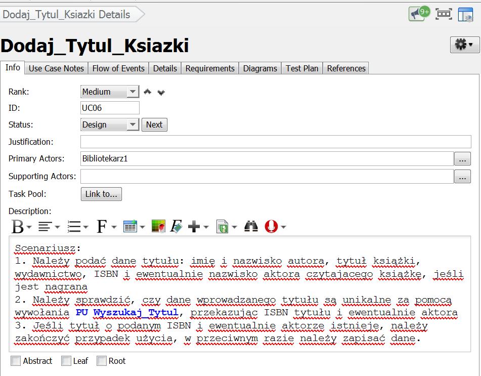 3.1. Scenariusz przypadku użycia Dodaj_Tytul_Ksiazki w