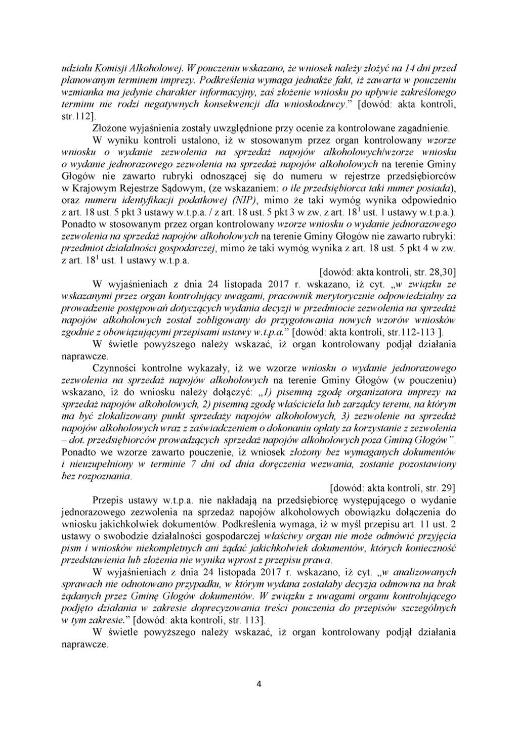 udziału Komisji Alkoholowej. Wpouczeniu wskazano, że wniosek należy złożyć na 14 dni przed planowanym terminem imprezy.