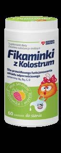 Rodzina Zdrowia Fikaminki z Kolostrum przeznaczony dla dzieci powyżej 3. roku życia i dorosłych.