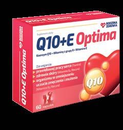 Rodzina Zdrowia Q10+E Optima Rodzina Zdrowia Travitabs zawiera koenzym Q10 pozyskiwany z naturalnych źródeł oraz witaminę E, która posiada właściwości antyoksydacyjne.