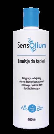 Produkty kosmetyczne Produkty kosmetyczne Sensolium to linia kosmetyków do pielęgnacji suchej skóry skłonnej do zmian łuszczycowych i atopowego zapalenia skóry dla niemowląt, dzieci i dorosłych.