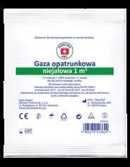towaru: 121532 Gaza opatrunkowa niejałowa Zastosowanie po wyjałowieniu: do bezpośredniego opatrywania ran, jako