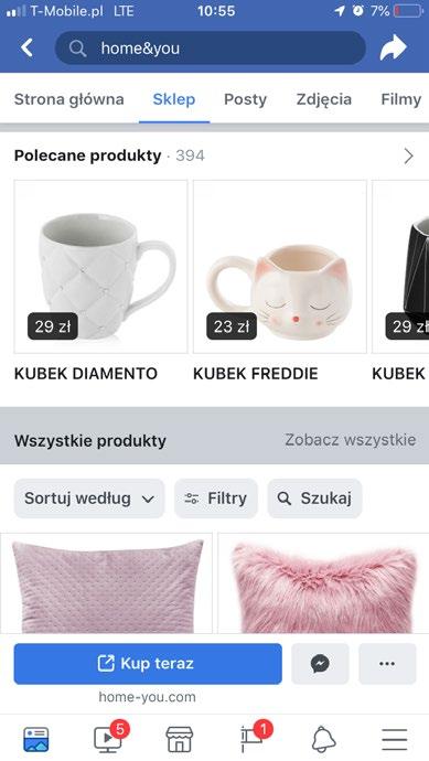 zakresie e-commerce (Facebook Ads,