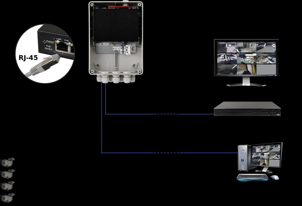 S64H v1.0 Switch 6-portowy S64H z zasilaczem do 4 kamer IP w obudowie hermetycznej Wydanie: 2 z dnia 17.09.2018 Zastępuje wydanie: 1 z dnia 06.