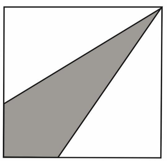 Zadanie 14. (1 pkt) W kwadracie o boku długości 6 cm zamalowano część jego powierzchni tak, jak pokazano na rysunku.