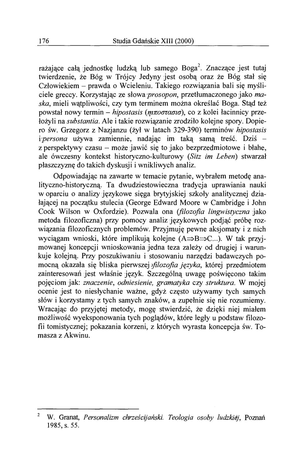 176 Studia Gdańskie XIII (2000) rażające całą jednostkę ludzką lub samego Boga 2.