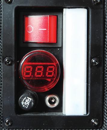 LIGHTS dawn dusk sensor main light switch voltmeter/charge level sensor fuse charging port on/off light lighting mode speed Fig. 4 CONTROL PANEL 1. The control panel is inside the product.