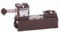 Seria 1000 Technopolimerowe elektrorozdzielacze ISO 5599 5/ - 5/3 Rozmiar 1 Elektrorozdzielacze ISO - monostabilne 1011.5.3.9. powrót sprężyną mechaniczną - pilot CNOO typ 3P lub 3R 3P - przesterowanie ręczne monostab.