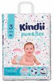 KINDI Pieluchy jednorazowe Mini 70 sztuk rozmiar 2 (3-6 kg)