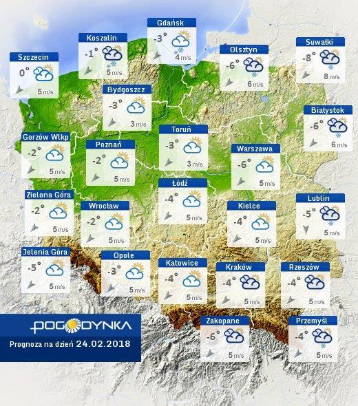 Prognoza pogody dla Polski na dziś Prognoza pogody dla
