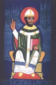 We also went to pray at the sight where he was killed in the Cathedral. When we returned to the London rectory, the pastor noted that I had bought a post card of the St. Thomas window.