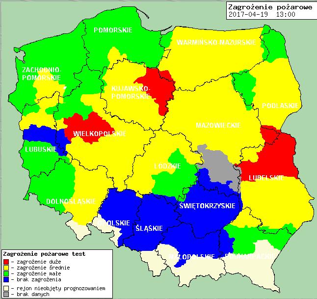 opadów Prognoza