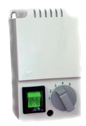 jej pracy. W naszej ofercie znajdują się następujące urządzenia: -stopniowy regulator prędkości z termostatem HCS stosowany jest do regulacji urządzeń wyposażonych w trójbiegowe silniki wentylatorów.