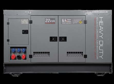 PRĄDOTWÓRCZA STACJA Z SILNIKIEM DIESLA KS 22-3R/IMA serii HEAVY DUTY Silent Diesel Generator Prądotwórcza stacja z silnikiem Diesla KS 22-3R/IMA o mocy nominalnej 20 kva to: - niskoobrotowy (