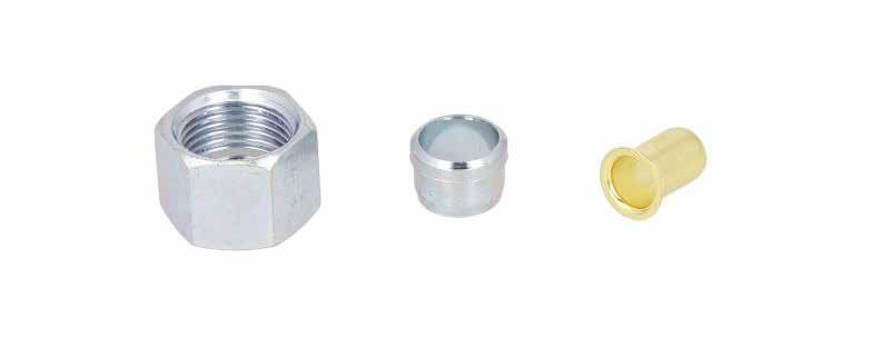 ZŁĄCZA METALOWE SKRĘCANE / COMPRESSION FITTINGS INDEKS K4B BŁH 4x1 M8x1,0 K5B BŁH 5x1 M10x1,0 K6B BŁH 6x1 M12x1,5 K7B BŁH 7x1 M14x1,5 K8B BŁH 8x1 M14x1,5 K9/6 BŁH 9x1,5 M16x1,5 K10B
