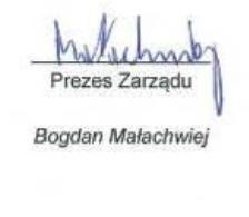 Oświadczenie Autoryzowanego Doradcy Firma: Corvus Corporate Finance Spółka z ograniczoną odpowiedzialnością Siedziba biura: Warszawa Adres biura: ul.