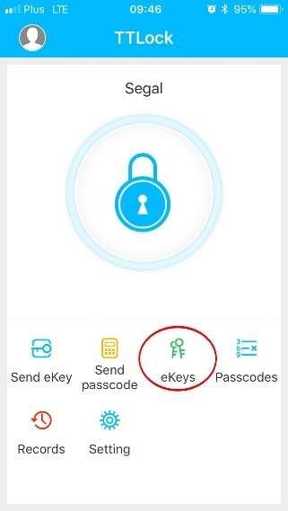9. Zarządzenie wydanymi kluczami ekey Funkcja dostępu do zamka z poziomu telefonu przez bluetooth 9.1.