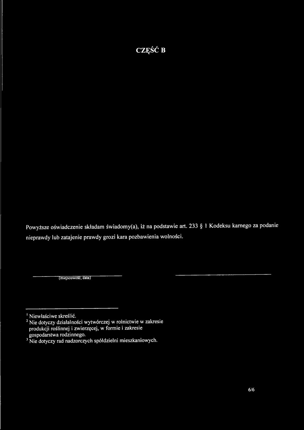 233 1 Kodeksu karnego za podanie nieprawdy lub