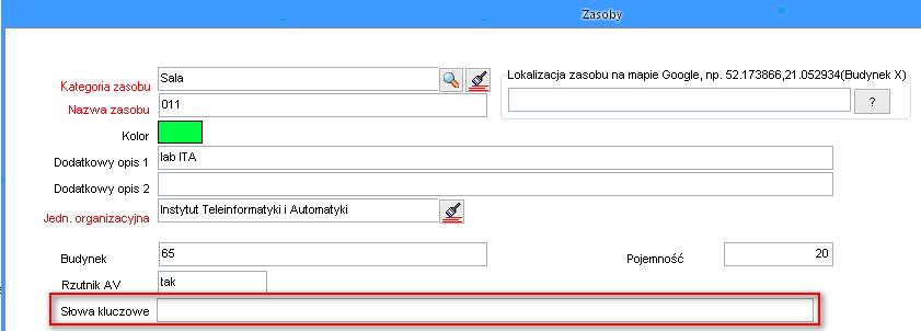 Kiedy nie używać słów kluczowych Słów kluczowych nie powinniśmy używać, gdy możemy jednoznacznie przypisać dany rekord do jednostki organizacyjnej.